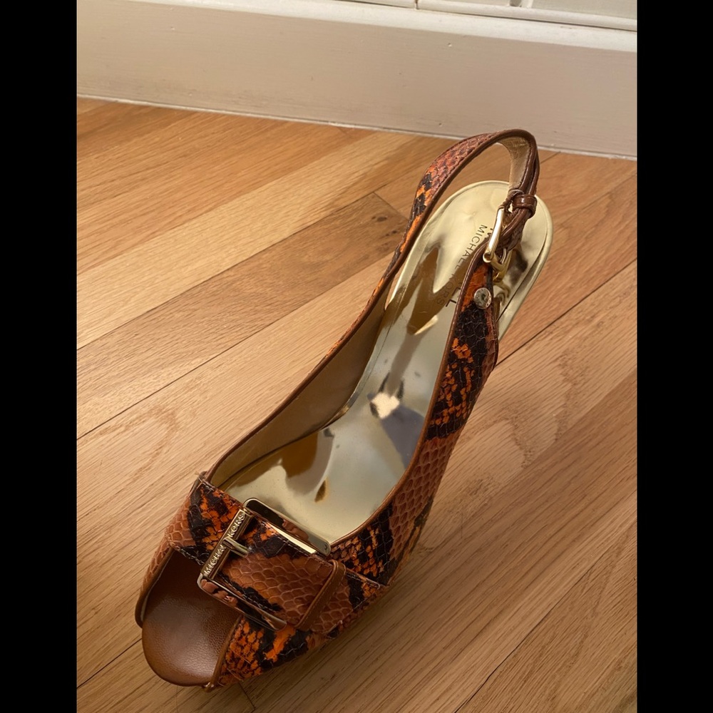 Michael Kors Python Heels Worn Once!! Like New. B… - image 7